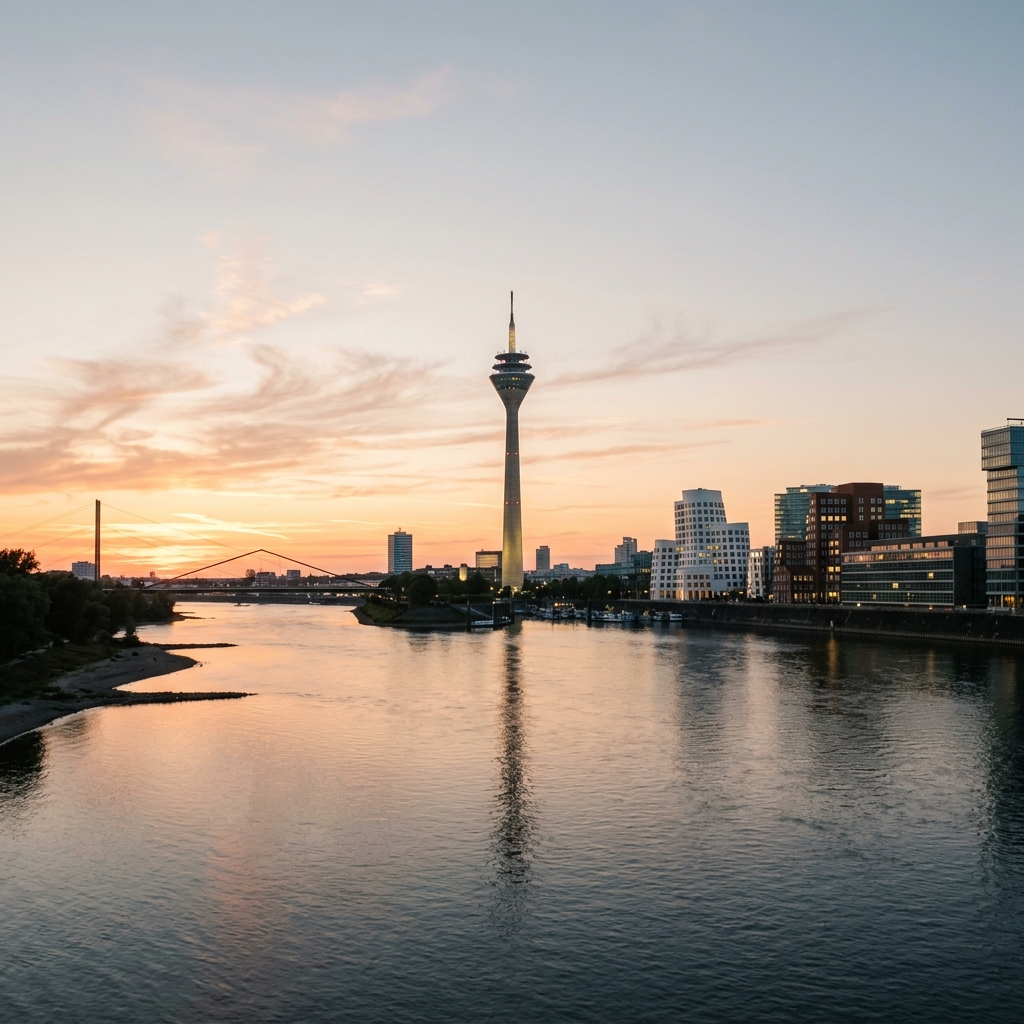Düsseldorf Medienhafen Nacht